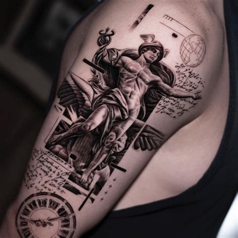 hermes greek god tattoo.